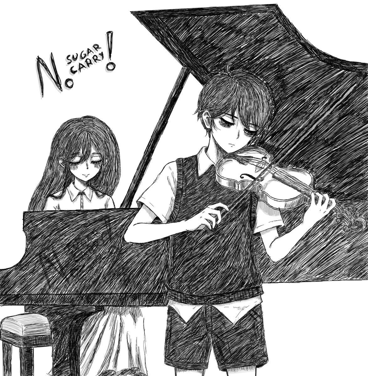 NoSugarNoCarry's tweet photo. Final duet (╥﹏╥) #omori https://t.co/DMBO6NzDG2