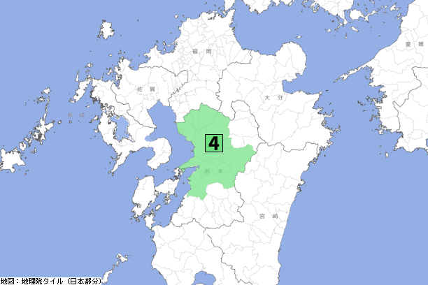 p2pquake's tweet photo. 【震度速報】07/28 17:57頃 震度4 [震度4]熊本県熊本  https://t.co/qxeK9T5TyQ https://t.co/oQDBBTf714