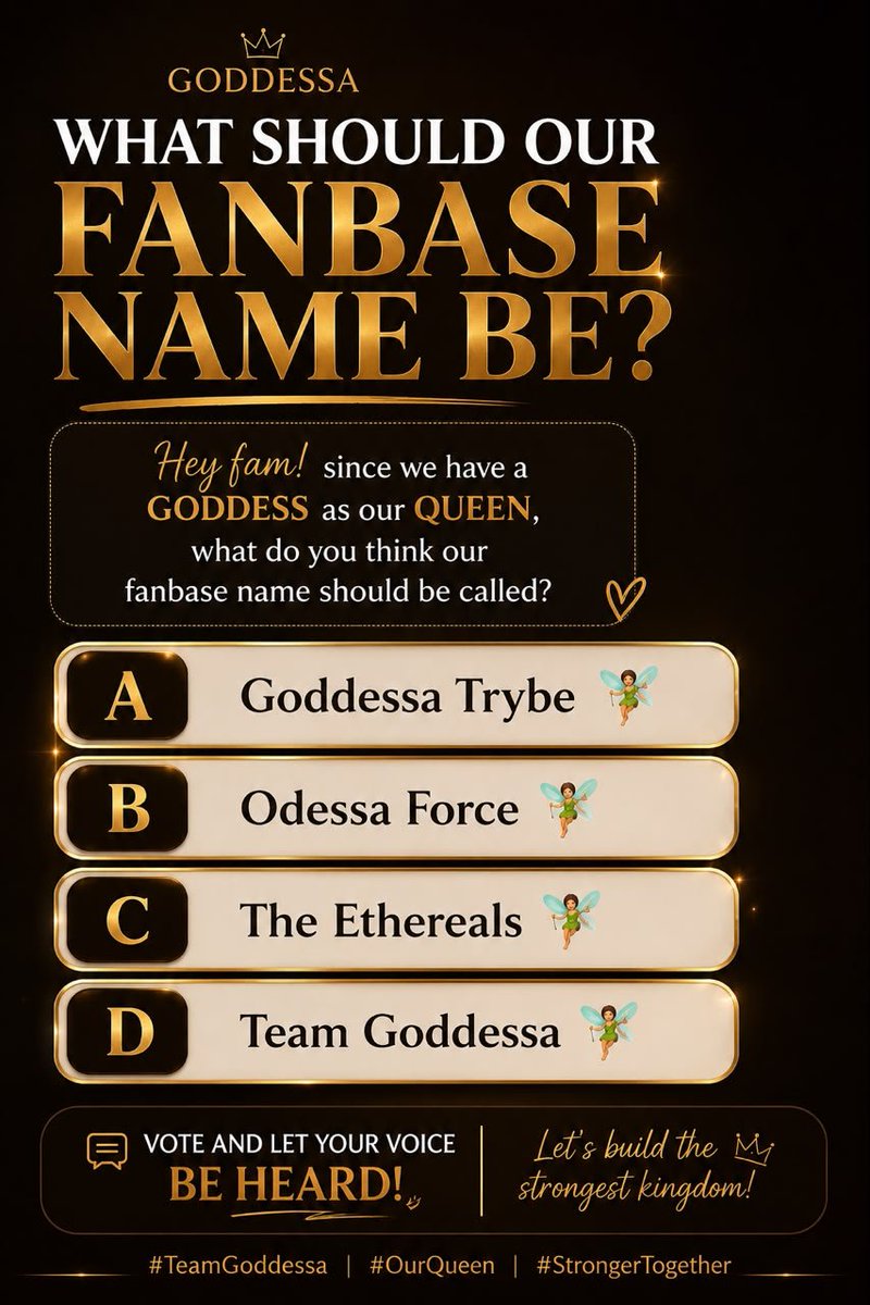 itisgoddessa's tweet photo. If you’re a Goddessa lover, it’s time to create an identity for our community so let’s hear your thoughts 💭

#BBNaija
#Goddessa🧚🏾‍♂️
#Etherealgoddess https://t.co/IJgAyUvMHV
