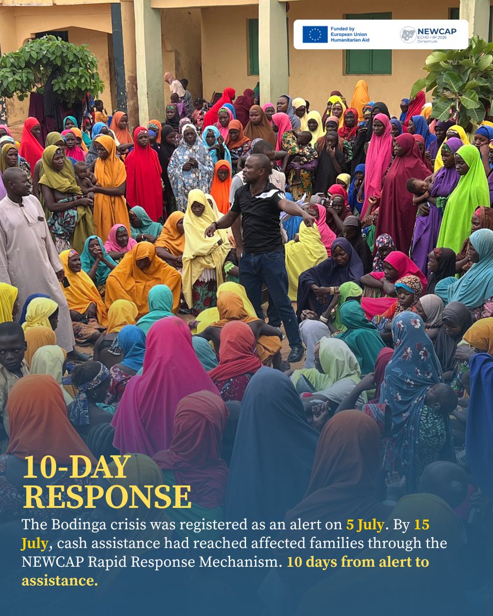 NEWCAPNigeria's tweet photo. With @EUinNigeria funding, @DRC_ngo delivered cash support after armed bandits attacked 30+ communities in Bodinga LGA, Sokoto.
3,000+ displaced. 593 vulnerable households reached in 10 days.
DRC leads NEWCAP Consortium alongside other partners.
#EUHumanitarianAid #Nigeria https://t.co/COqt4zkZgN