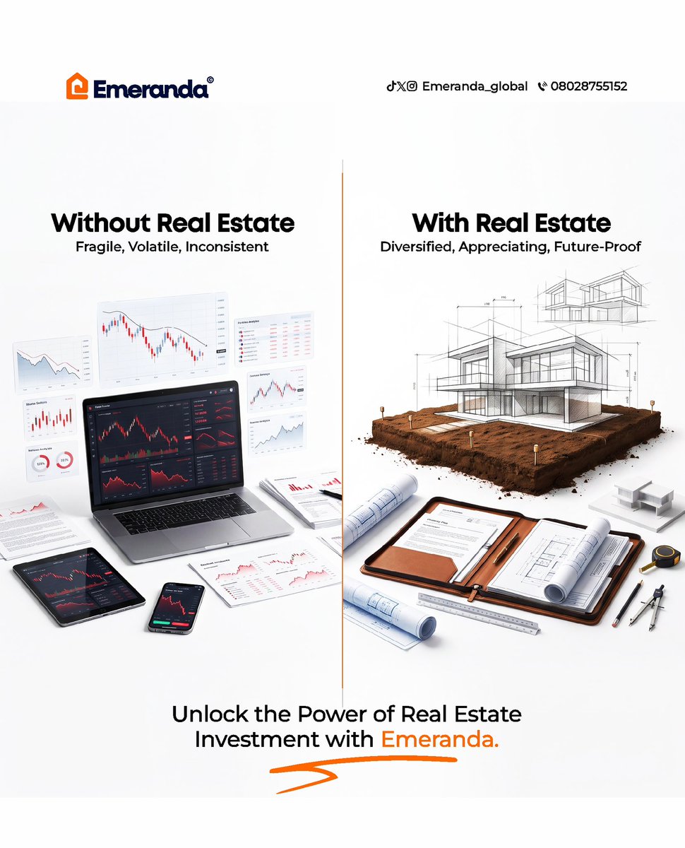 Emeranda_Global's tweet photo. Markets fluctuate. Land endures.
The difference between chasing returns and building wealth often comes down to the assets you own.

Make real estate part of your portfolio and invest in a future that appreciates over time. https://t.co/86NnZxVpbj