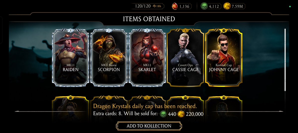 ImmortalGamer_X's tweet photo. Fusion 01 🎉🥳
Took 150 Packs for Two Copies only.........
What fusion is ur Mk2 Scorpion??? 
#mkmobile #immortalgamer https://t.co/vAyv0DqT9d