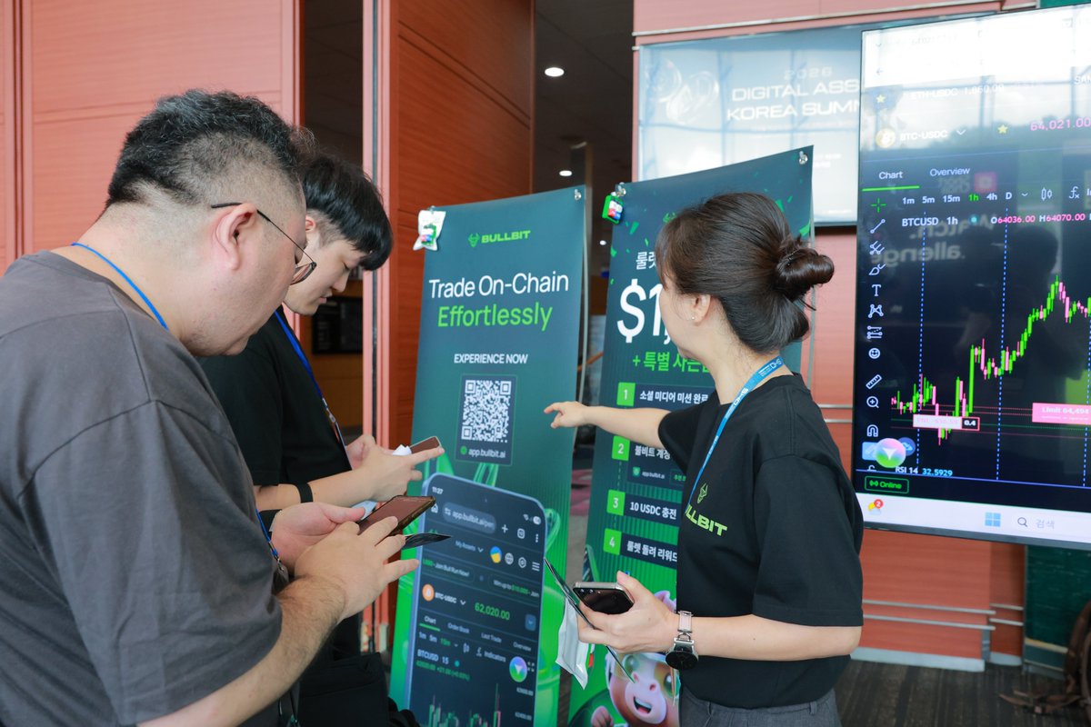 BullbitDEXHQ's tweet photo. DKS 2026 is officially a wrap in Seoul. 

What an incredible time connecting with the brightest minds in crypto. Bullbit showed up in full force across the main stage and our packed booth.

Here is a quick recap of our journey at COEX with @DigitalAssetKS https://t.co/x4Q7BE0lPt
