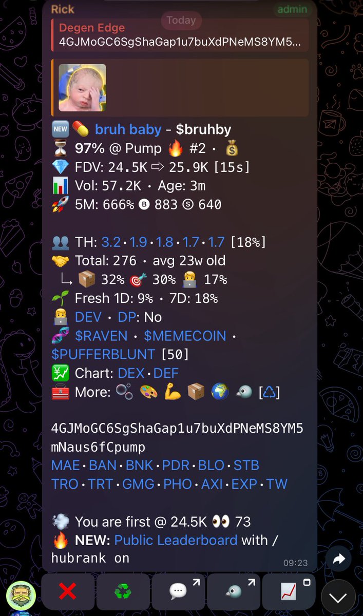 DegenEdge_'s tweet photo. Watch your entry on $bruhby
Gamble for now
Ca#

4GJMoGC6SgShaGap1u7buXdPNeMS8YM5mNaus6fCpump https://t.co/ZG16x16fLK