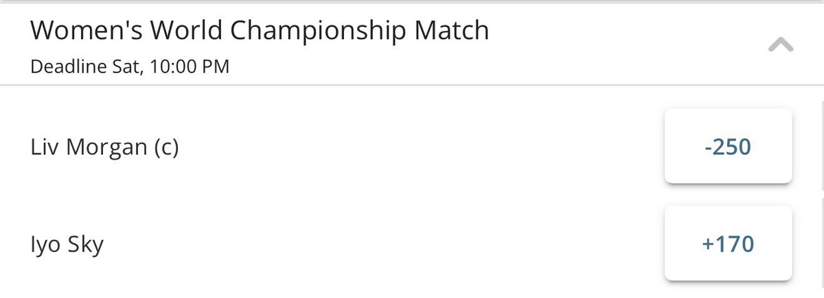 WWENICK69's tweet photo. Liv Morgan is still the favorite to retain the woman’s world championship at summerslam against Iyo Sky. https://t.co/ja7HWGSsbv