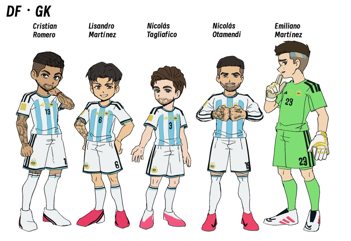 26vkg's tweet photo. イ○ズマ○レブン風🇦🇷代表！　※私選 https://t.co/jaDxiloIzH