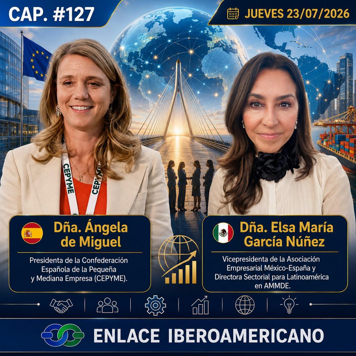 AEMEES_'s tweet photo. La internacionalización comienza con un buen acompañamiento. 🌍 Nuestra presidenta, Ángela de Miguel, y nuestra vicepresidenta, Elsa García, explicaron en Radio Mercosur cómo AEMEES ayuda a las pymes a crecer entre España, México e Iberoamérica. 🤝🇪🇸🇲🇽 #AEMEES https://t.co/sw3Ce4LZuZ