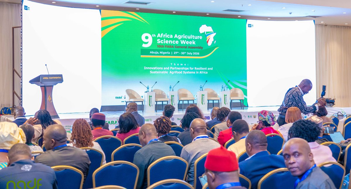 nadfng's tweet photo. Yesterday, the Executive Secretary/CEO of the National Agricultural Development Fund (NADF), Mohammed Ibrahim, joined the Honourable Minister of Agriculture and Food Security, Senator Abubakar Kyari, alongside dignitaries and stakeholders from across Africa at the opening ceremony of the 9th Africa Agriculture Science Week #AASW9, organised by the Forum for Agricultural Research in Africa #FARA in Abuja.

Today, NADF, in collaboration with #FARA, will co-host a High-Level Ministerial Dialogue on Sustainable Financing for Agricultural Research, Development and Innovation #AR4D. The session will bring together Ministers, policymakers, development partners, researchers and private sector leaders to explore innovative financing models that will strengthen agricultural research, development and innovation across Africa.
#NADFImpact