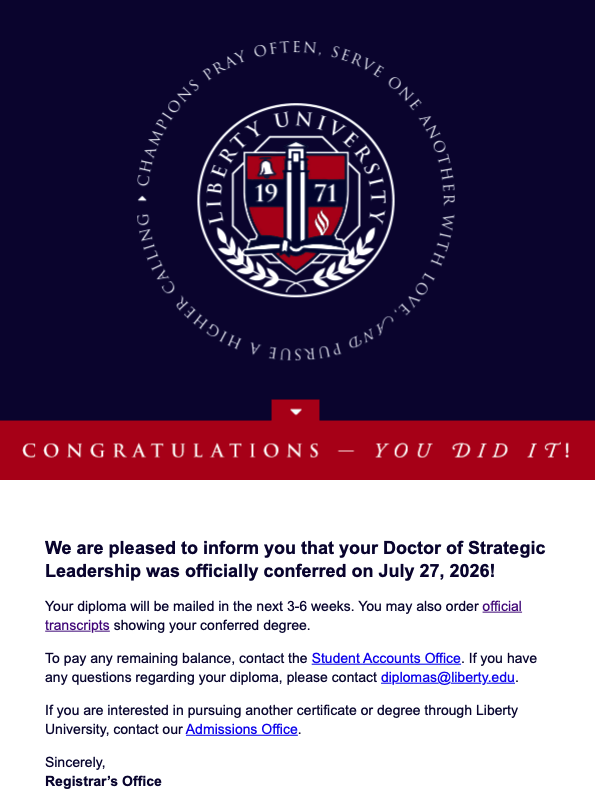 jonsrennie's tweet photo. It's official. The doctor is in. https://t.co/EVEltPhkyu