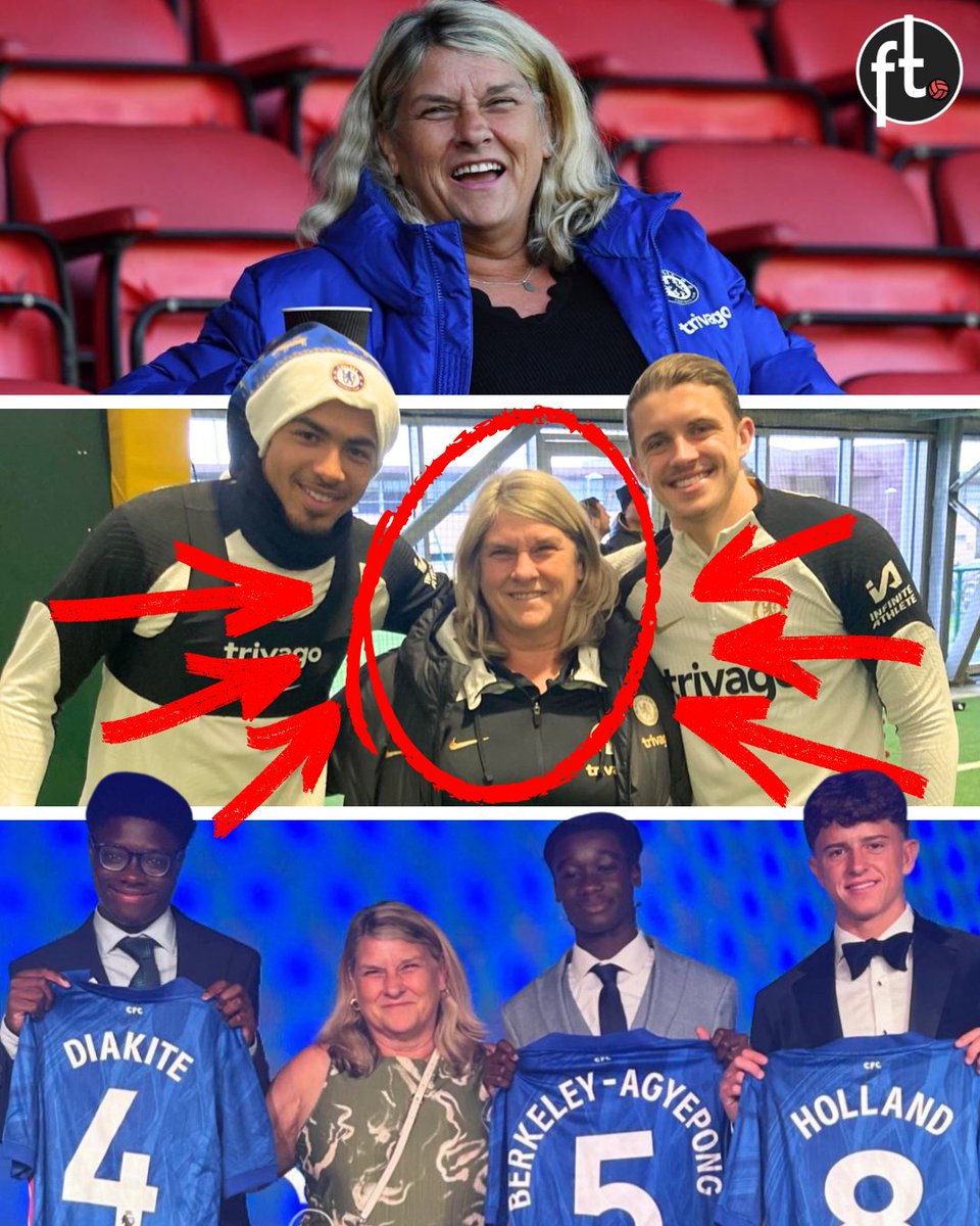 Footballtweet's tweet photo. Meet Fiona Armfield - one of the 𝗠𝗢𝗦𝗧 𝗥𝗘𝗦𝗣𝗘𝗖𝗧𝗘𝗗 people in academy football.

🔍 Fiona has spent the past 18 years at Chelsea and now serves as the club's Pre-Academy Scouting Lead and Grassroots Scout Manager.

🌟 Alongside her late husband, Tony Moss, who sadly passed away in 2020, she has helped identify and bring hundreds of talented young players to the club.

After discovering Jonathan Panzo and supporting him throughout his journey on and off the pitch, Jonathan's family asked Fiona to become his godmother.

Earlier this month, Fiona went viral after sharing a photo with Chelsea's latest scholars - Mahdi Nicoll-Jazuli, Andrew Pennie and Kwamina Ampah - three players she has known since they were just 5-years old.

Fiona's dedication has helped shape the futures of countless young footballers. She's an inspiration, and her story deserves to be told. ✨
