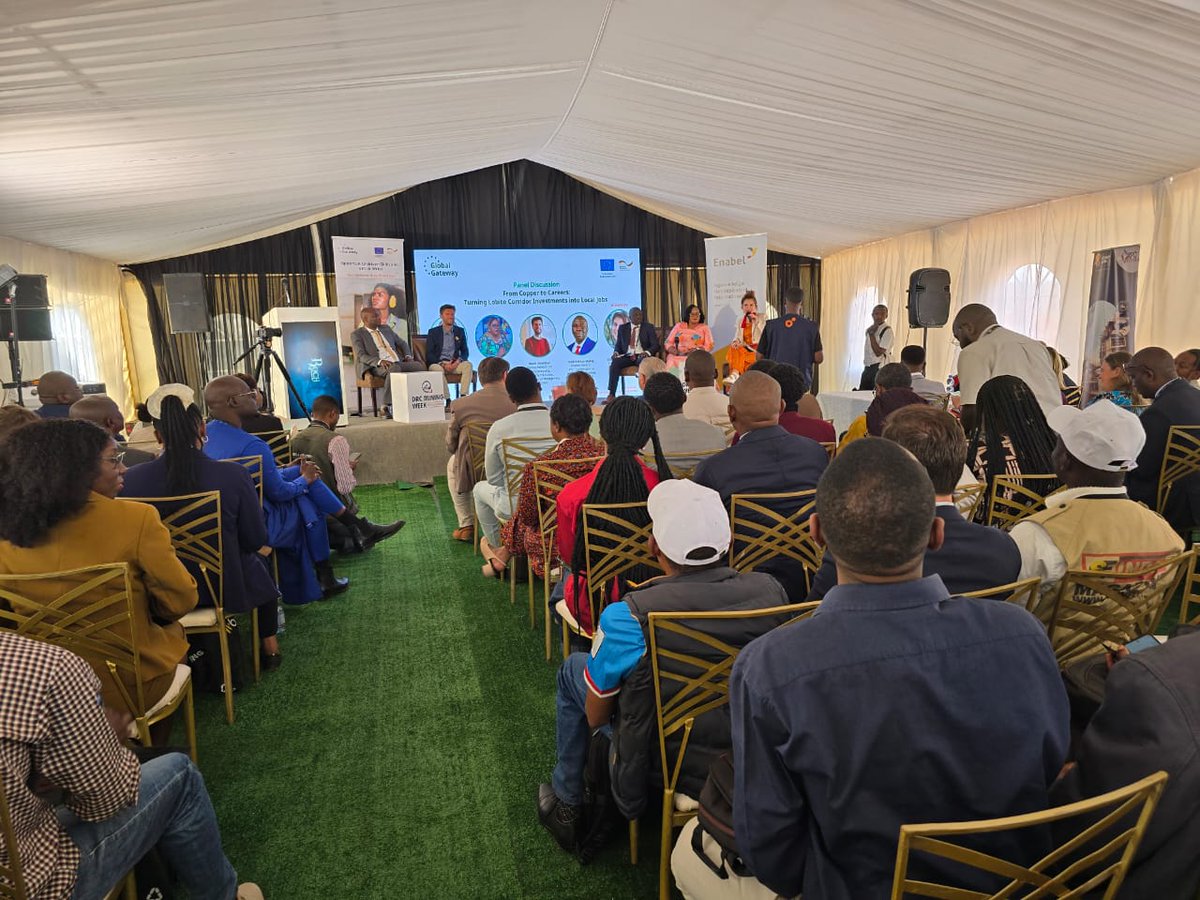 DannyDenof's tweet photo. À #DRCMiningWeek2026, un dialogue stratégique de #TEIOPVET et #EnabelRDC a mis en lumière le potentiel du #CorridorDeLobito pour créer des emplois. Deux accords avec #ClubBTP et @Rawbank_sa  renforceront la formation, les PME et l'insertion des jeunes. #ActForImpact #RDC https://t.co/qCbES9rJ3f