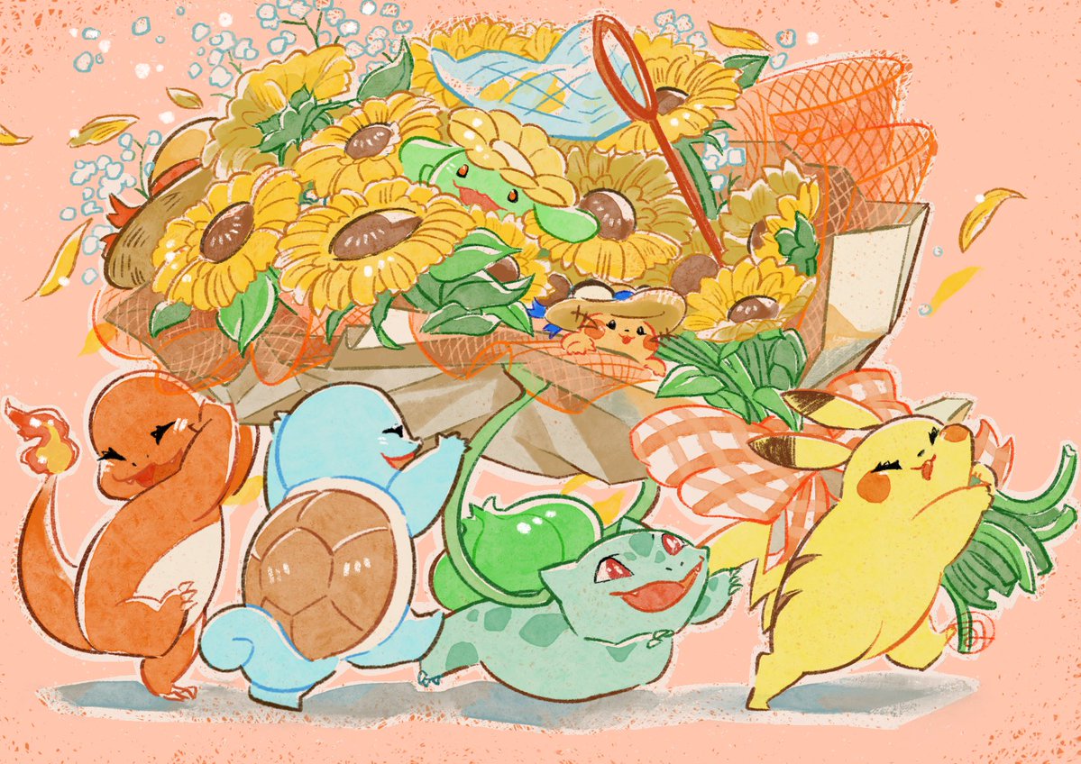 momota_sumi's tweet photo. 夏の花束💐

#ポケモンイラスト #pokemonfanart https://t.co/ASnjQKTJYl