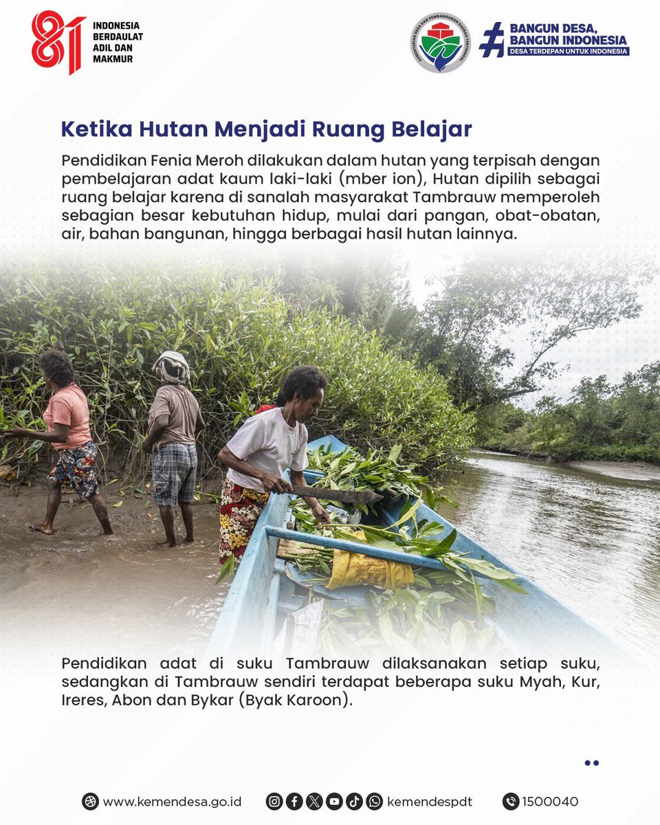 kemendespdt's tweet photo. Fenia Meroh adalah warisan pendidikan adat perempuan masyarakat Tambrauw yang mengajarkan lebih dari sekadar keterampilan hidup. https://t.co/rjrje2J1af