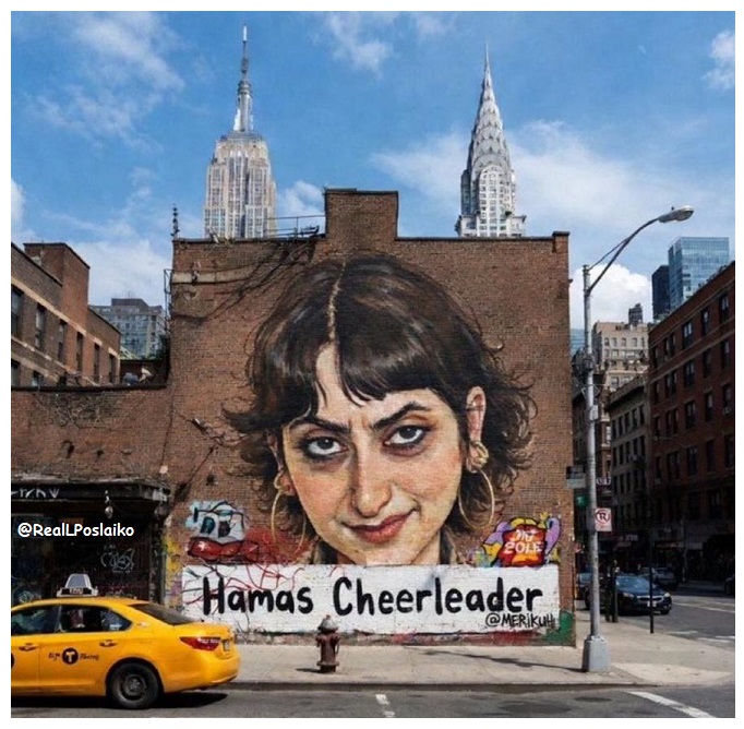 RealLPoslaiko's tweet photo. Mambo's wife is a cheerleader for Hamas!  Prove me wrong! https://t.co/5Fuw198VmL