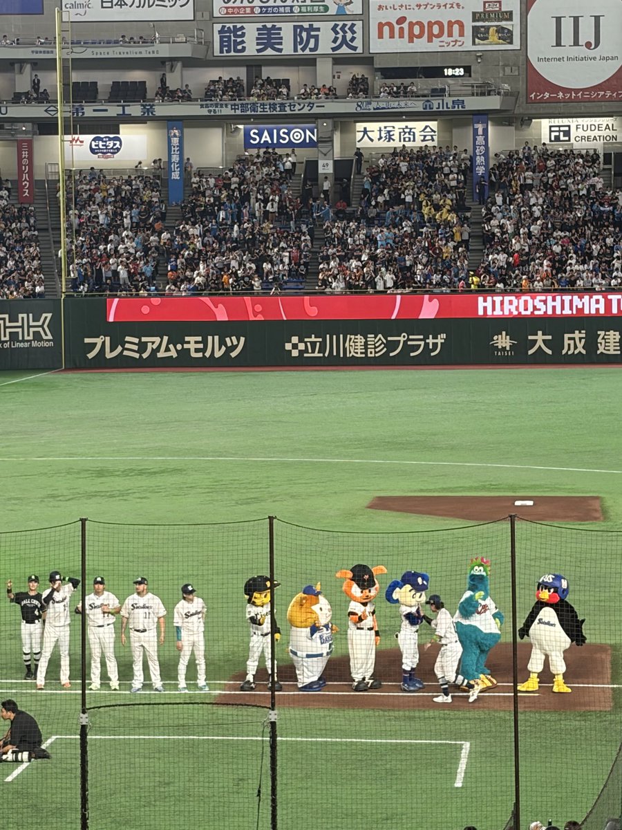 yamaomaha's tweet photo. ヤクルト多め、嬉しい☺️
キハダはここでダッシュすべき💨
#オールスター 
#swallows https://t.co/6yL3sukkRE