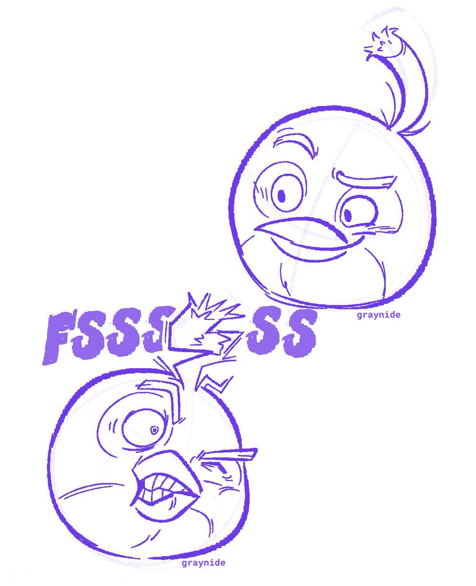 graynide's tweet photo. #angrybirds practice doodles before I fall into research thesis misery https://t.co/wvFuZl5gKz