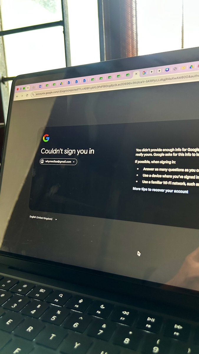 Rohanghorpade96's tweet photo. It’s been 5 days since someone hacked my Gmail.
They changed the password, enabled 2FA, set up backup codes, and even added a passkey.
I’ve lost access and have a lot of important Google Sheets in there (nothing useful to the hacker).
Anyone here know the best way to recover a fully locked Google account in this situation? Any tips or success stories appreciated.

Any helpful tips, Coffee on me.

Trying Google’s recovery form but no luck so far.
#GmailHacked #GoogleAccountRecovery
