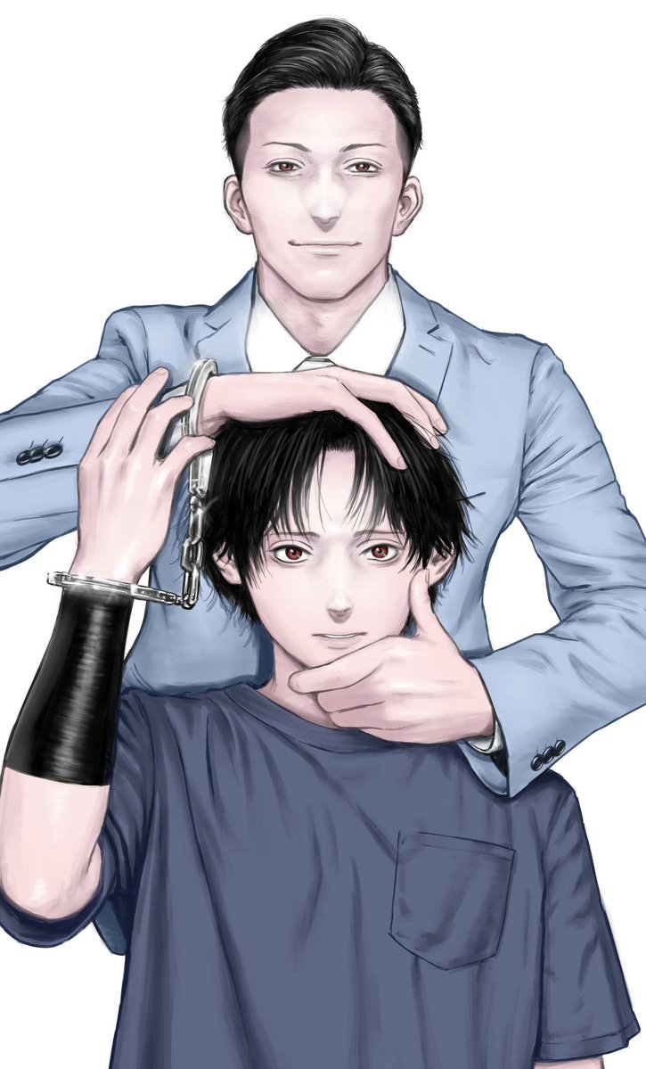 miyatsukiarata's tweet photo. この度「虐殺ハッピーエンド」配信ドラマ化が決定しました！
草壁真琴や九十九など、漫画のキャラクター達がどのように実写化されるか、キャストや配信媒体など今後の続報をお待ち下さい！また、明日は続編「虐殺ハッピーエンド蒼の章」の最新7巻が発売です！
 #虐殺ハッピーエンド https://t.co/thsOgjGVBu