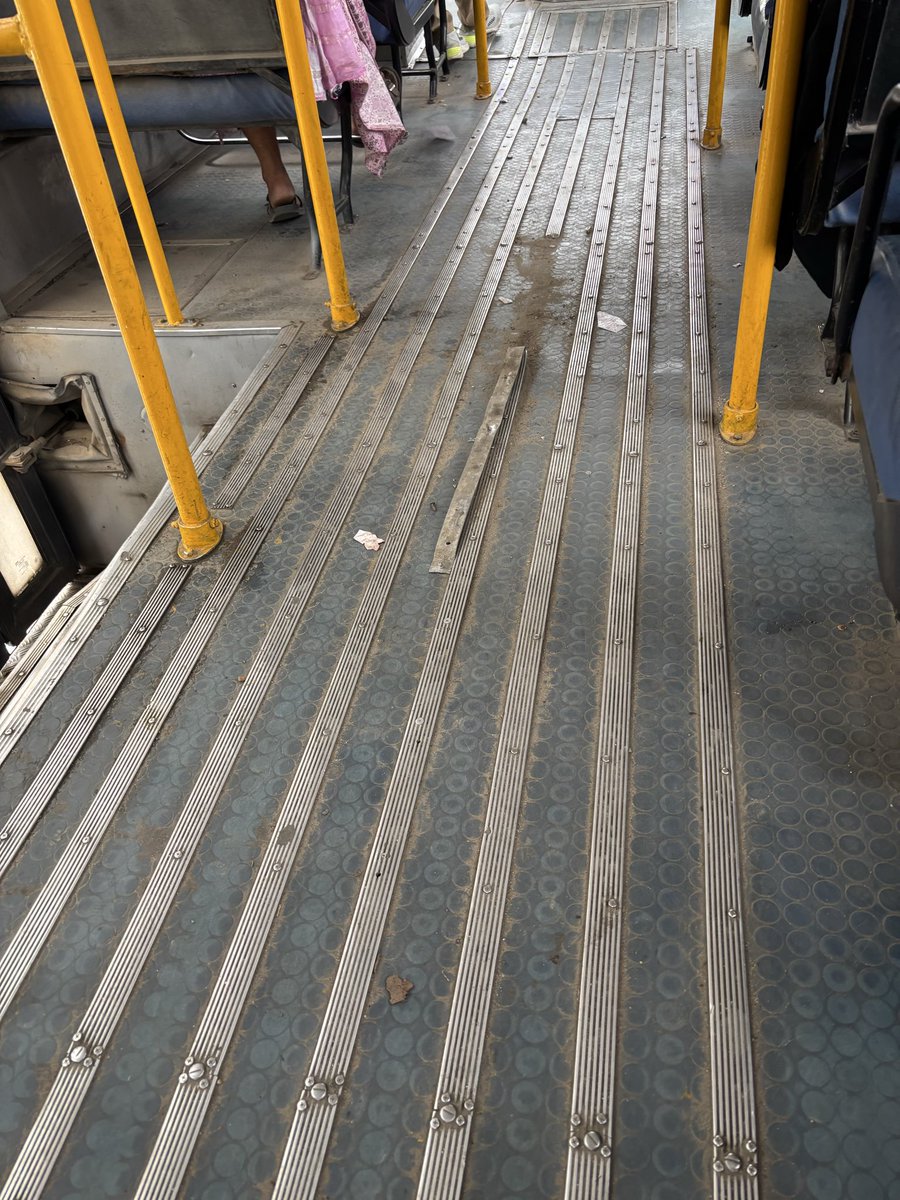 Shanks_BS's tweet photo. @BMTC_BENGALURU Pls repair the damaged flooring of the bus KA57 F2666 369NR. Lady while climbing the bus tripped and was about to fall. Sharing the pics for reference and necessary action. https://t.co/CZshkYw4Rf