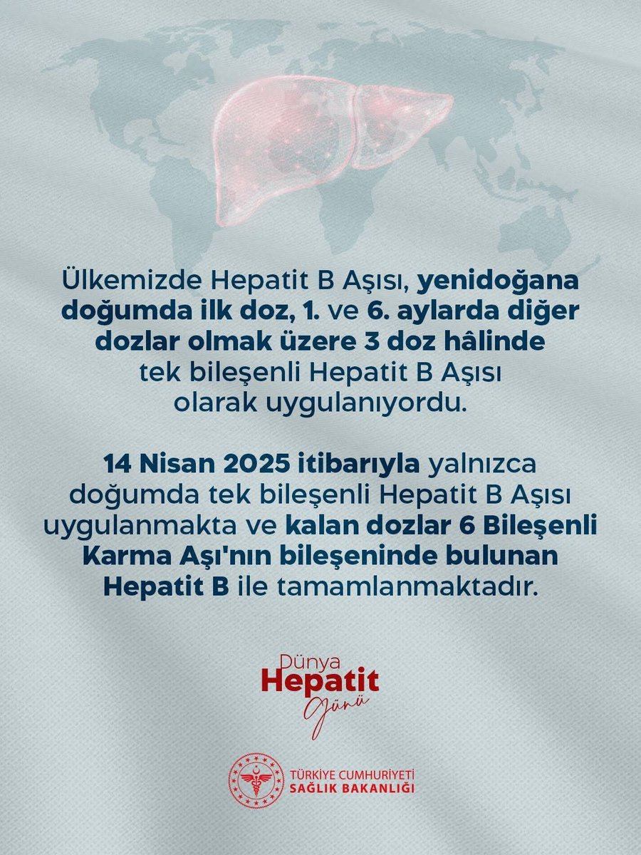 DagkapiDH's tweet photo. 📍Hepatit B hastalığından korunmanın en etkili yolu aşılamadır. 

#DünyaHepatitGünü https://t.co/6xG7m0yhRO