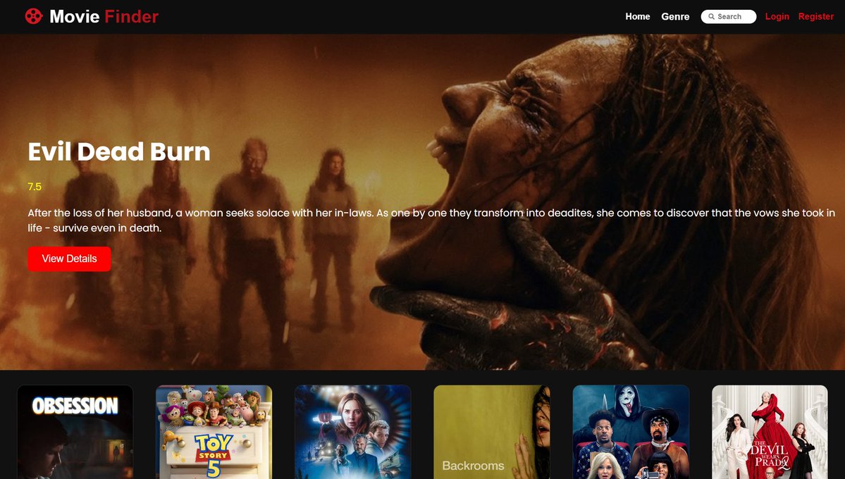 Alan1161816's tweet photo. Just launched my Movie-Finder web application

Features:
     Search Movies
     Watchlist &amp; Favorites
     Movie Details

Tech Stack : MERN

Live Demo : https://t.co/zk9CZ88FCz
GitHub : https://t.co/0n7FfoiELq

#Reactjs #JavaScript #WebDevelopment #MERN https://t.co/GUMwR8B2PX
