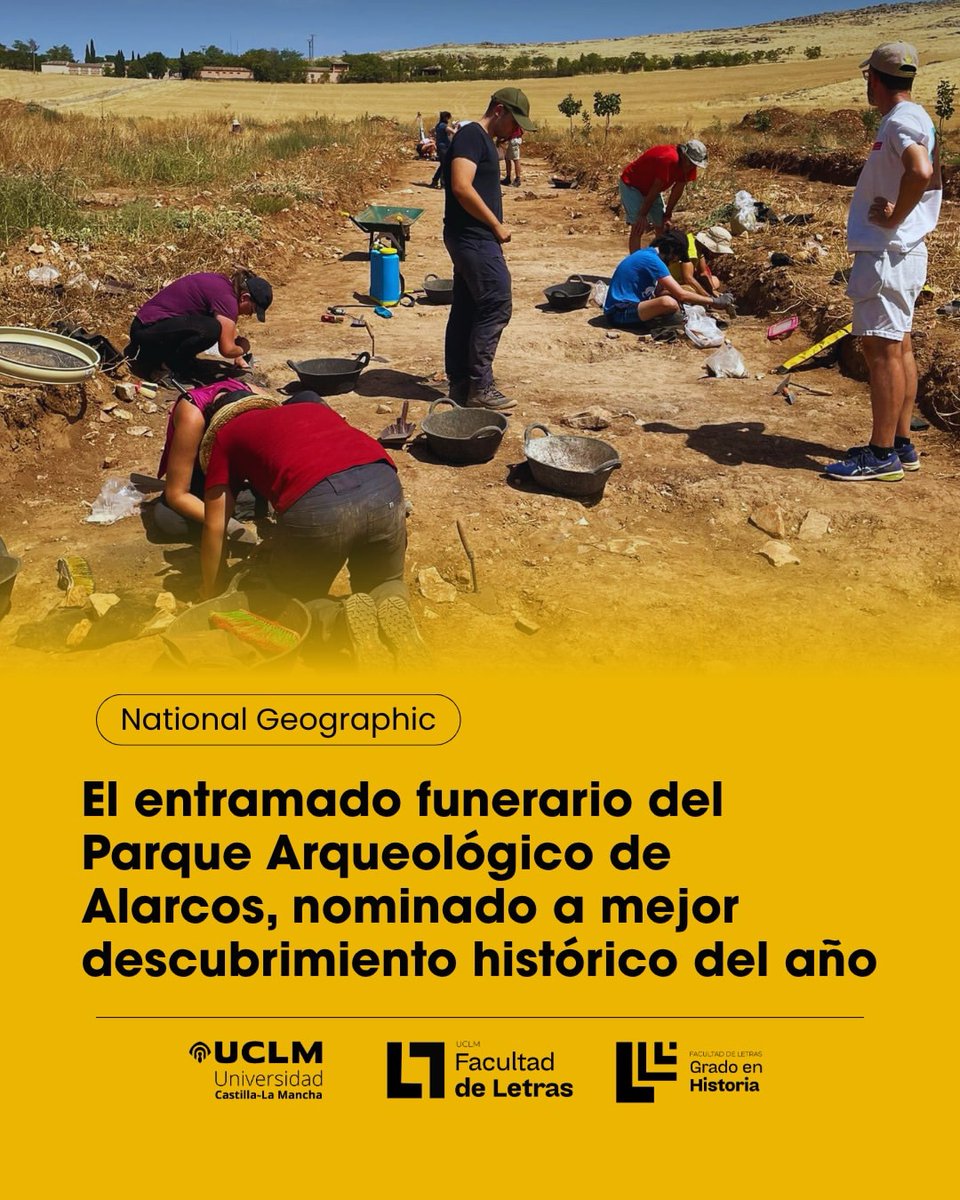 UCLMdivulga's tweet photo. 🏺El entramado funerario del Parque Arqueológico de #Alarcos, investigado por un equipo de expertos de la @uclm_es, opta al reconocimiento de @NatGeoEsp como uno de los descubrimientos arqueológicos del año.
🗳️¡Apóyalo con tu voto!
https://t.co/BBoHpx62d2
@DeLetras_UCLM #UCLM https://t.co/iVpGWuaGQi