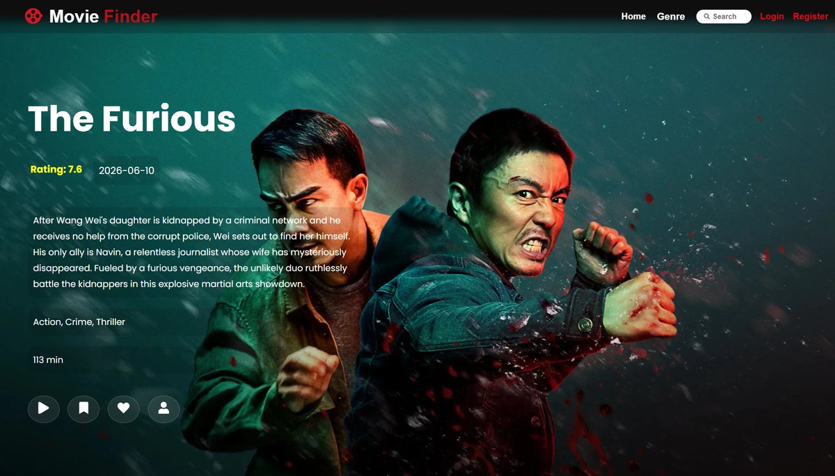 Alan1161816's tweet photo. Just launched my Movie-Finder web application

Features:
     Search Movies
     Watchlist &amp; Favorites
     Movie Details

Tech Stack : MERN

Live Demo : https://t.co/zk9CZ88FCz
GitHub : https://t.co/0n7FfoiELq

#Reactjs #JavaScript #WebDevelopment #MERN https://t.co/GUMwR8B2PX