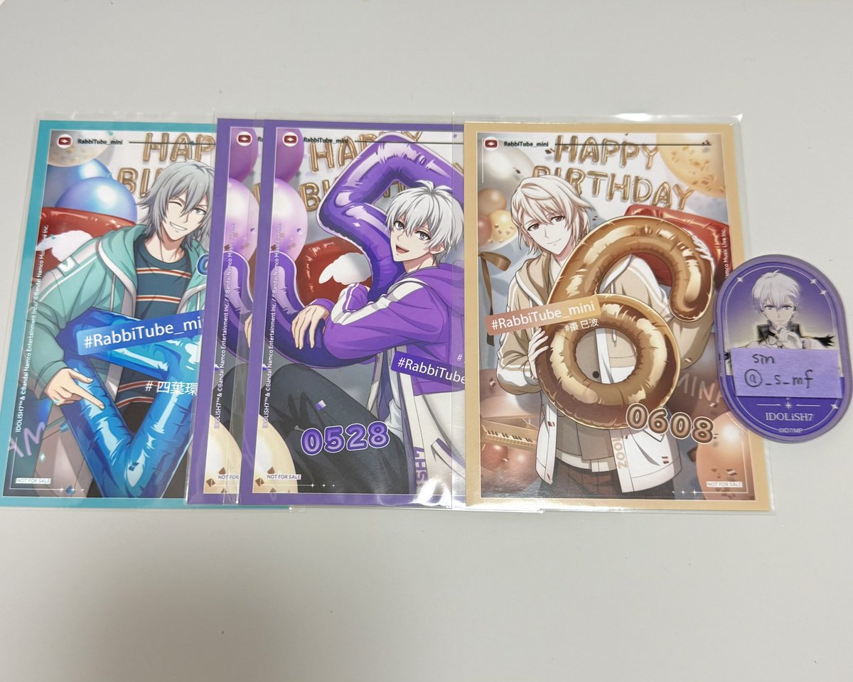 _s_mf's tweet photo. 【交換】アイナナ　アイドリッシュセブン
アニカフェ　バーブロ　バースデーブロマイド

譲：環、壮五2、巳波

求：一織、虎於　各1枚

郵送交換
※コンプ目的での募集のため、複数所持している最推しもお譲りに出しています

気軽にお声掛けください◎ https://t.co/YMIyRtWbXr
