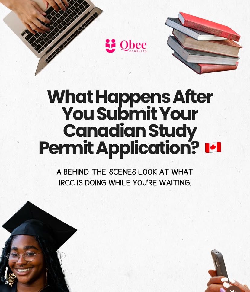 Qbeegroup's tweet photo. You submitted your Canadian study permit application, now what? 🤔🇨🇦

Every application goes through multiple stages before a decision is made, and some of these checks can take time. So don’t panic if you haven’t received an update yet.

📩 Send us a DM to get started!
#Study https://t.co/nyvVkAfwqd