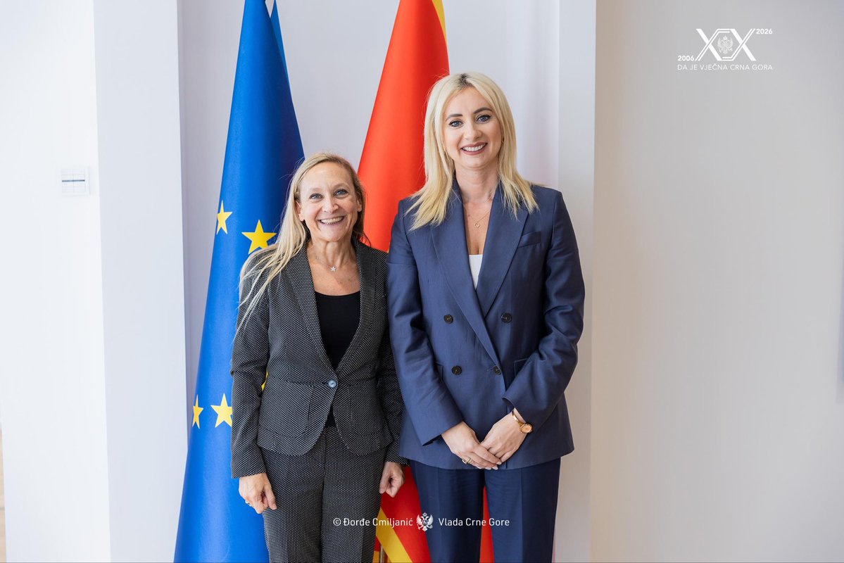 maidagorcevic's tweet photo. U oproštajnu posjetu primila sam ambasadorku Italije Andreinu Marselu. Ovo je bila prilika da joj zahvalim na predanom radu na snaženju bilateralnih odnosa, posebno u aspektima koji su pomogli ubrzanje naše evrointegracije. Grazie, Andreina! 🇲🇪🤝🇮🇹 https://t.co/7YewX9lhUo