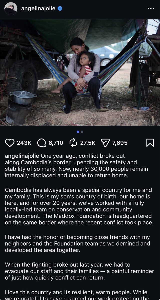 beaver_lll's tweet photo. แม่โจลี่โพสต์สงสารเขมรวะ แต่
#Cambodiawantwar
#cambodiaopenfirefirst https://t.co/g4wUQFxGbB