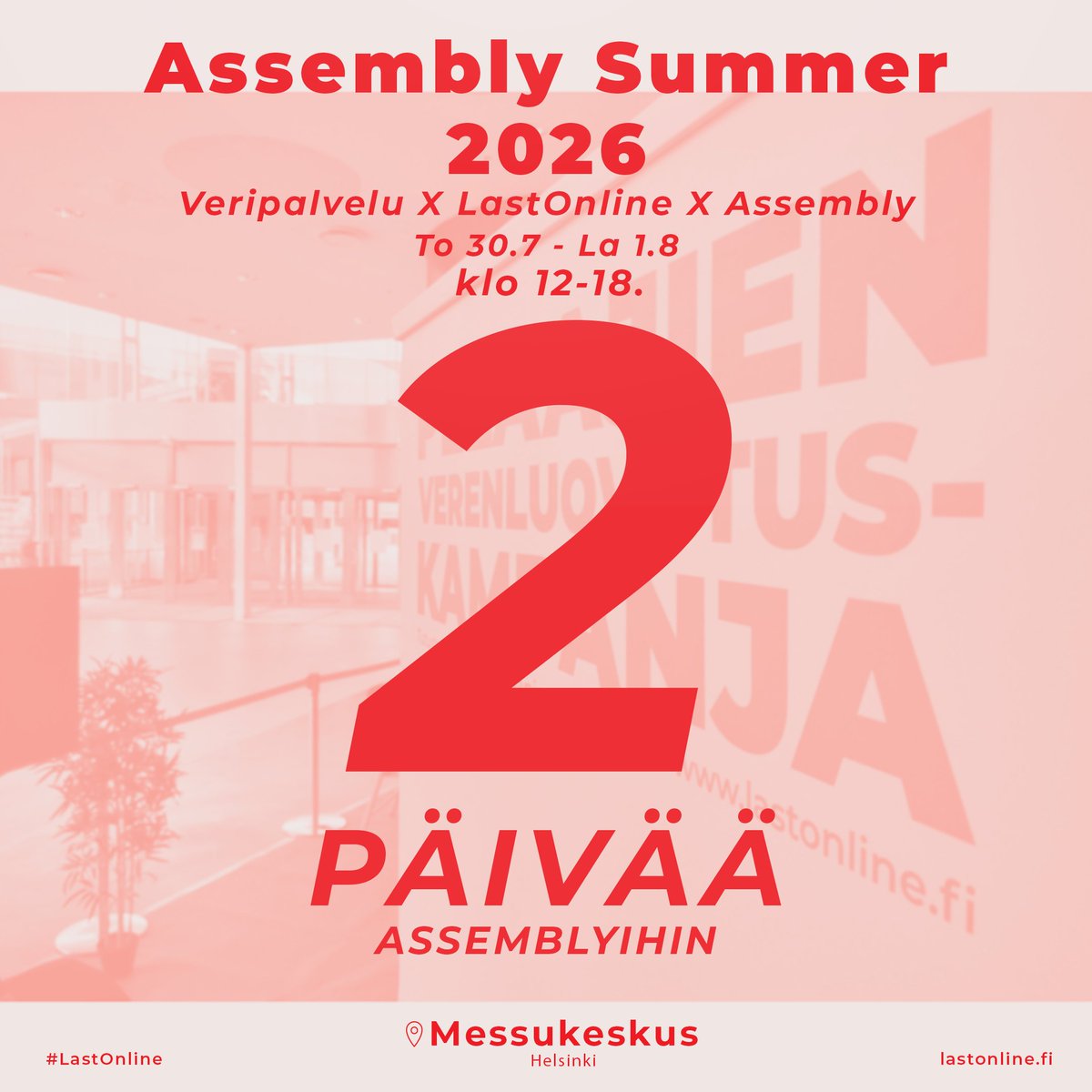 LastOnlineFI's tweet photo. ENÄÄ KAKSI PÄIVÄÄ KESÄASSYIHIN! 2⃣

Pisteeltämme löydät tuttuun tapaan @unevngg-pelitietokoneita, tule tutustumaan ja pelailemaan milloin vain aukioloaikoinamme! 🖥️

#LastOnline #asmparty