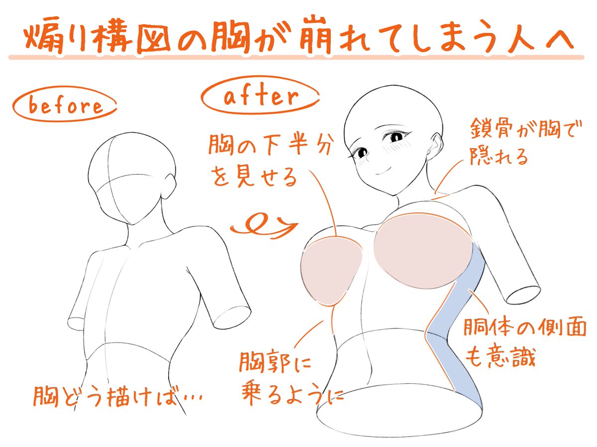 ito_pro_illust's tweet photo. 煽り構図の胸が崩れてしまう人へ https://t.co/KWjzFbuhiR