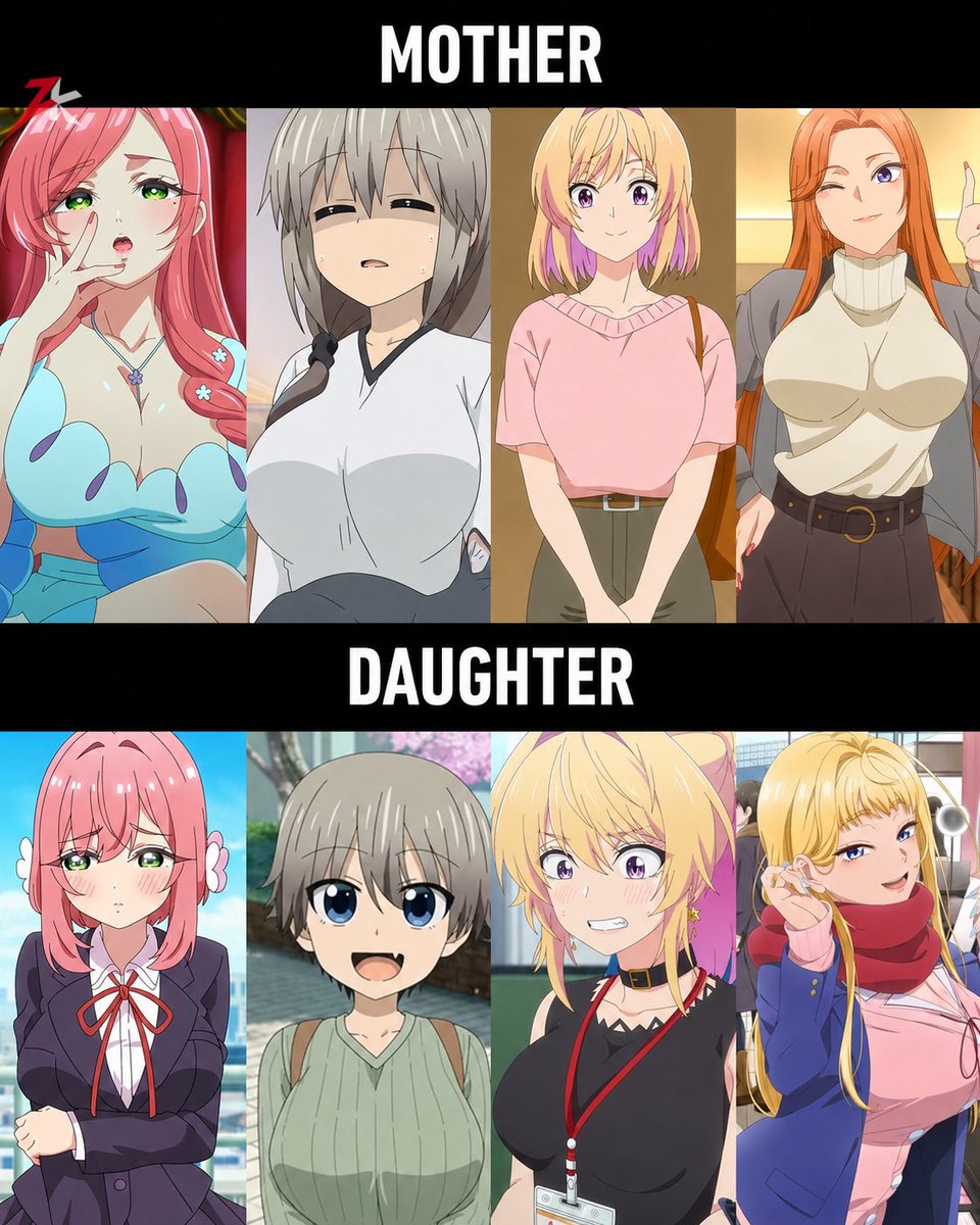 ItsAnizen's tweet photo. Like mother, like daughter… anime edition. 👀 https://t.co/XShUgNQGOu