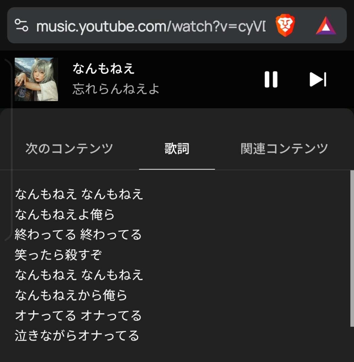 omi_vrc's tweet photo. ちゃんと歌詞見たらおわってて
まじでうける最高いい曲〜 https://t.co/g2HgmKjLWy