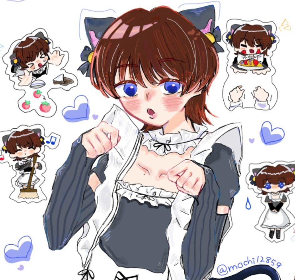 hoya_jump's tweet photo. こんなメイドだけど頑張ります🐱💙 https://t.co/DHaKhXjYT5