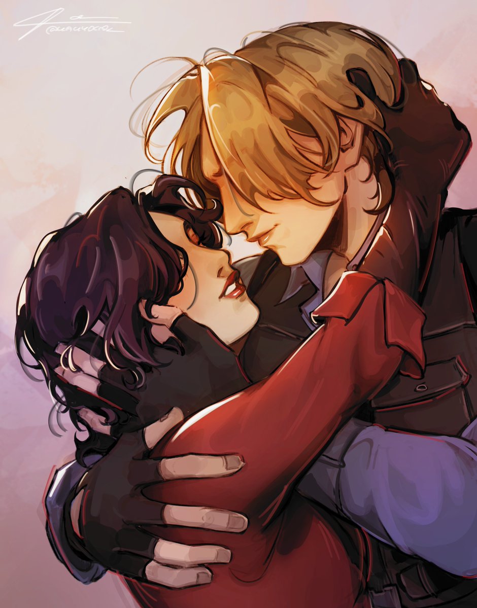 kakyociol's tweet photo. old art piece but a little better 💋 dearest RE6 lovebirds #aeon https://t.co/U8J5lpvqiF