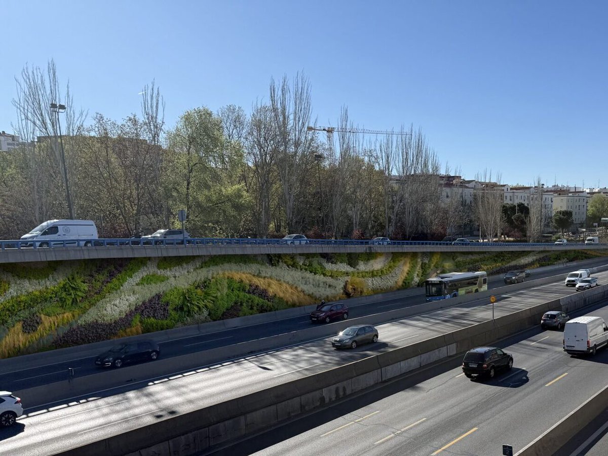 JMDCiudadLineal's tweet photo. 🌿 Comienzan los trabajos para instalar los nuevos jardines verticales de la #M30 a la altura de Ventas.

🌱 La actuación creará más de 2.800 m² de superficie vegetal con más de 30 especies mediterráneas
💶 Inversión: 5,3 M€ 

👉https://t.co/ig1BQgnCqW https://t.co/CENB0wKr0f