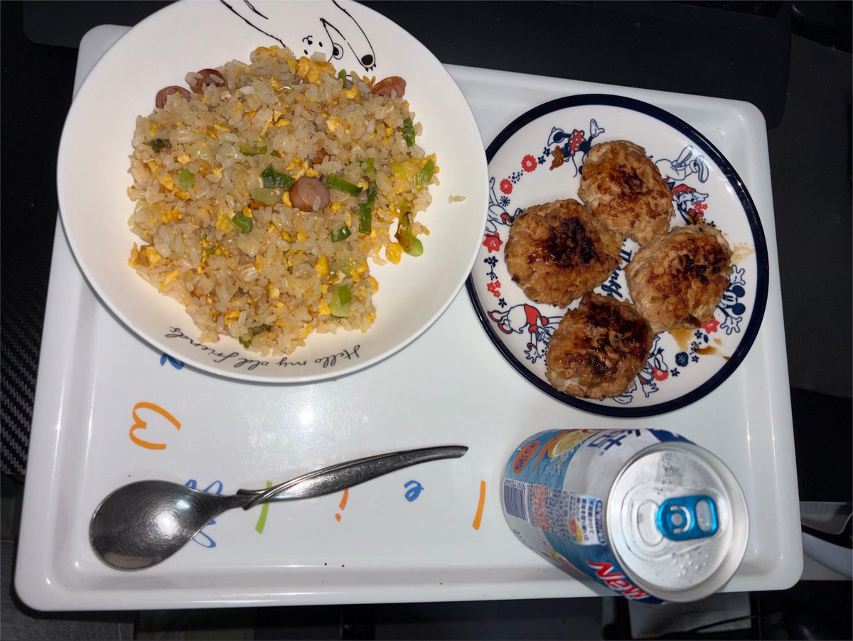 oleo_0908's tweet photo. 初めてチャーハンと鶏のつくね作った https://t.co/q4OEjFkE8Z