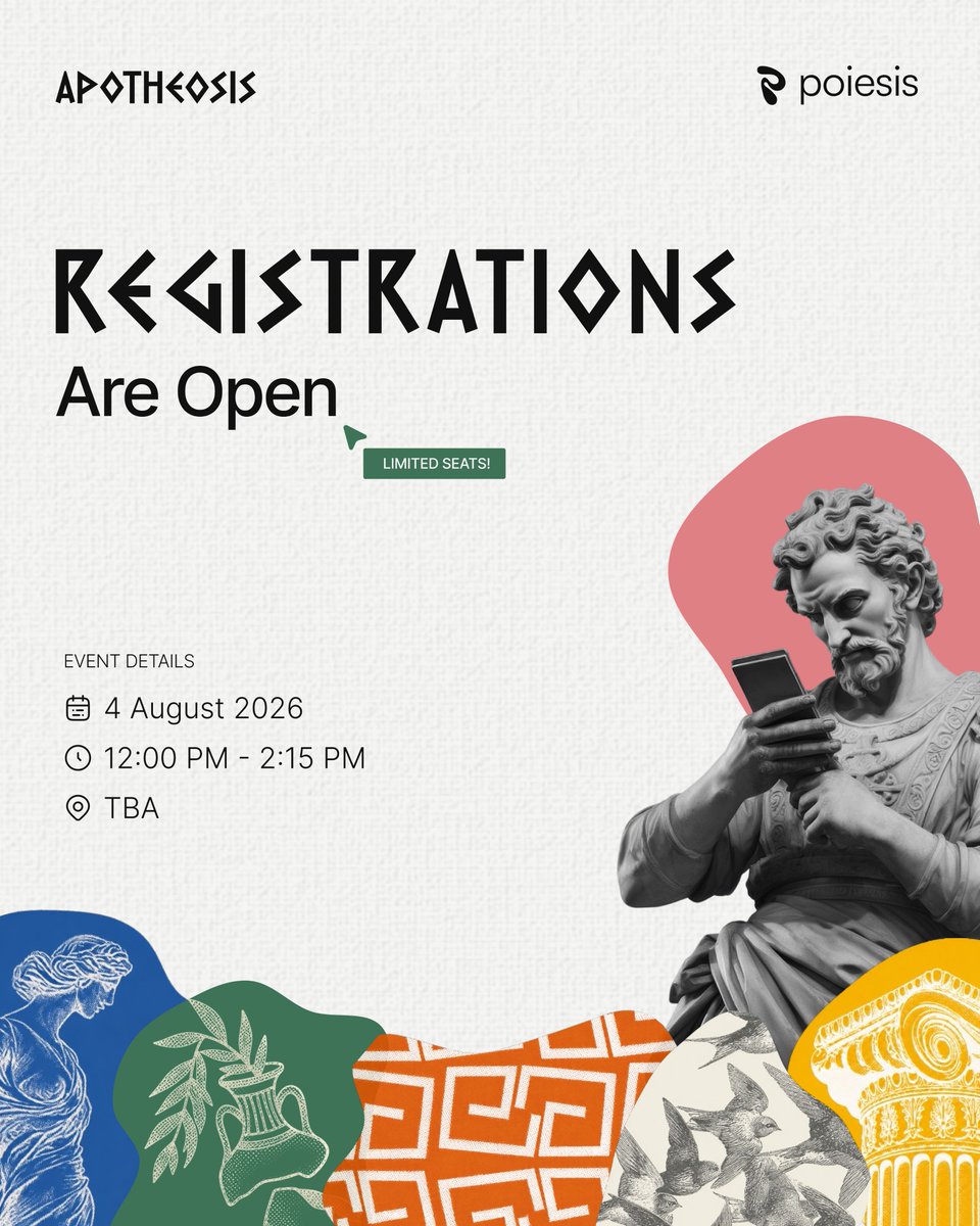 PoiesisClub's tweet photo. The wait is over.

Apotheosis registrations are officially open.

Register now: https://t.co/JJqwnYeUkx https://t.co/n6zfUm6VgZ
