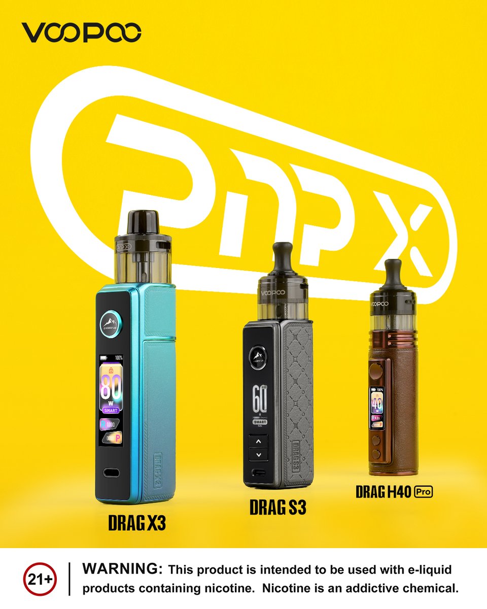 VOOPOO_OFFICIAL's tweet photo. Choose your DRAG. Shape your experience. ⚡ With PnP X compatibility, more possibilities are yours.

#VOOPOO #DRAG https://t.co/kS2xMHJPbA