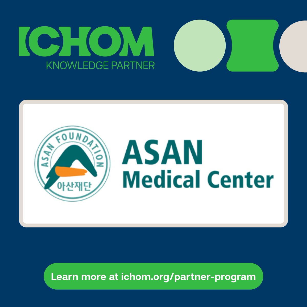 ICHOM_ORG's tweet photo. As South Korea’s largest hospital and a global leader in complex care, @AsanMedicalCtr brings extensive expertise to the ICHOM community, helping advance the shared pursuit of better, patient-centered outcomes worldwide.

Learn more about our partnership: https://t.co/7OIPzURsvU https://t.co/CsWLdPq7i6