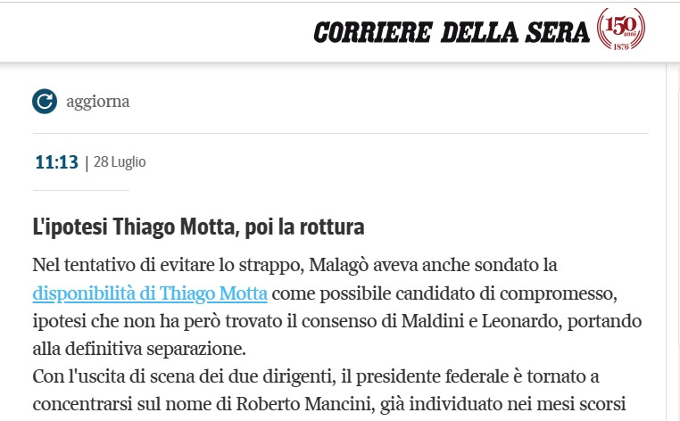 f_colaiocco's tweet photo. Sul CT della Nazionale si sta dicendo letteralmente tutto e il contrario di tutto: stessa testata, stessa giornata, ricostruzioni opposte.

La qualità del giornalismo sportivo italiano in due foto.

#Pirlo #Malagò https://t.co/kwTYYLhlvn