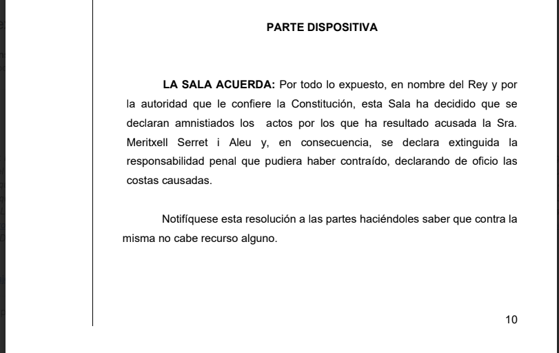 Palacios_Isabel's tweet photo. #Amnistía El Tribunal Supremo aplica la LOA al primer miembro del govern de @KRLS Puigdemont, la exconsellera @MeritxellSerret , y a la mesa del @parlament del #1Oct (todos condenados por desobediencia) | @rtvenoticias @rtvenoticies @telediario_tve https://t.co/yVR0eTtQt9