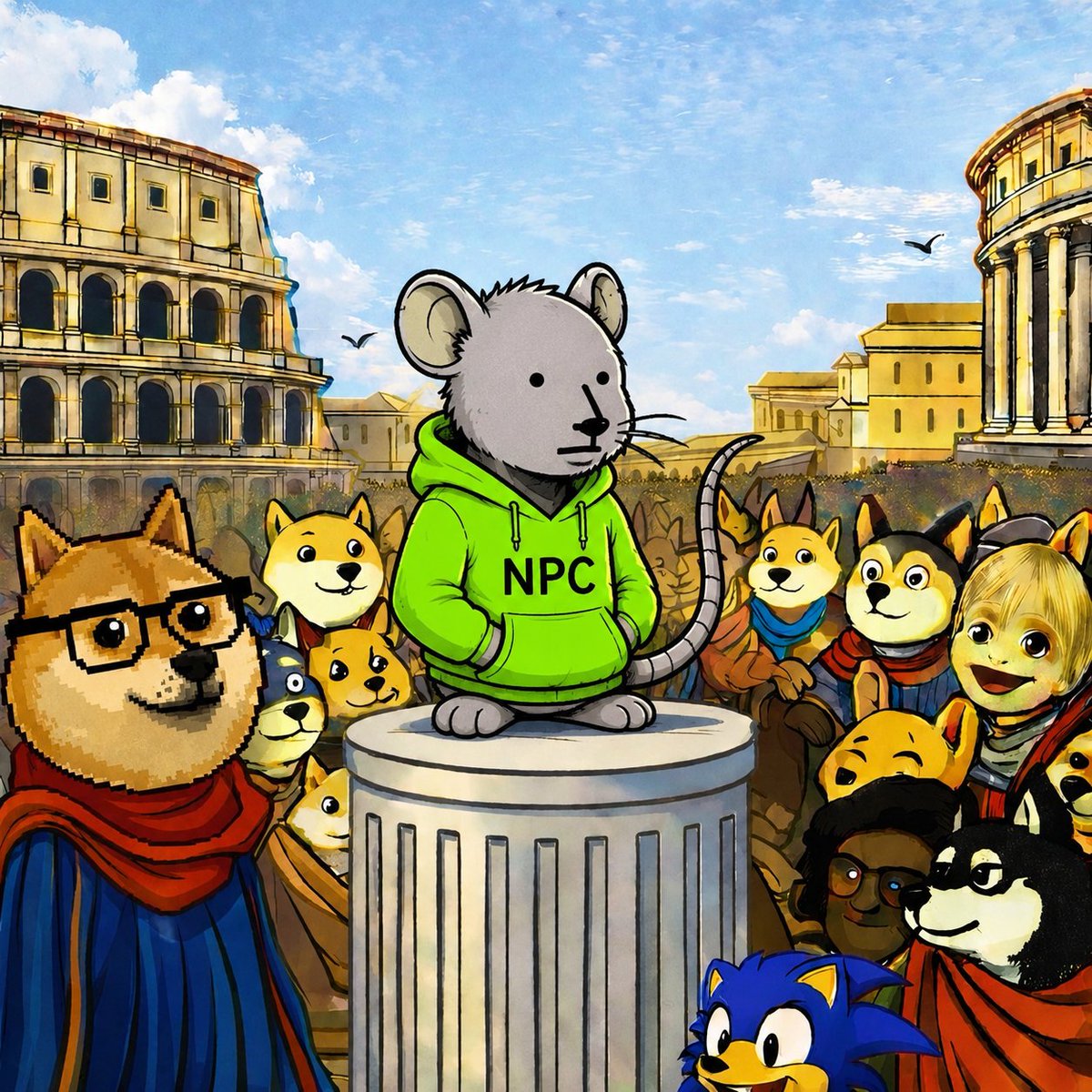 HolowolfCrypto's tweet photo. My entry for NPC RAT meme contest

Building the next biggest mischief 🐭🐀
@NPCRATcoin https://t.co/kI76XLYdtN