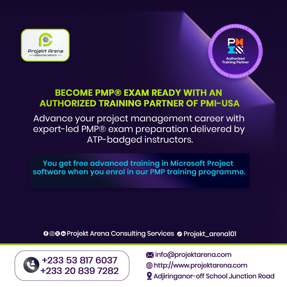 Projekt_Arena1's tweet photo. Aim to become PMP certified before the end of 2026. And train with us, a leading Authorized Training Partner of the Project Management Institute (PMI-USA). https://t.co/XceUa2Jih3 

#projektarenaconsultingservices #projectmanagement #pmpcertificationtraining #constructionproject https://t.co/d1LNXzWFlQ