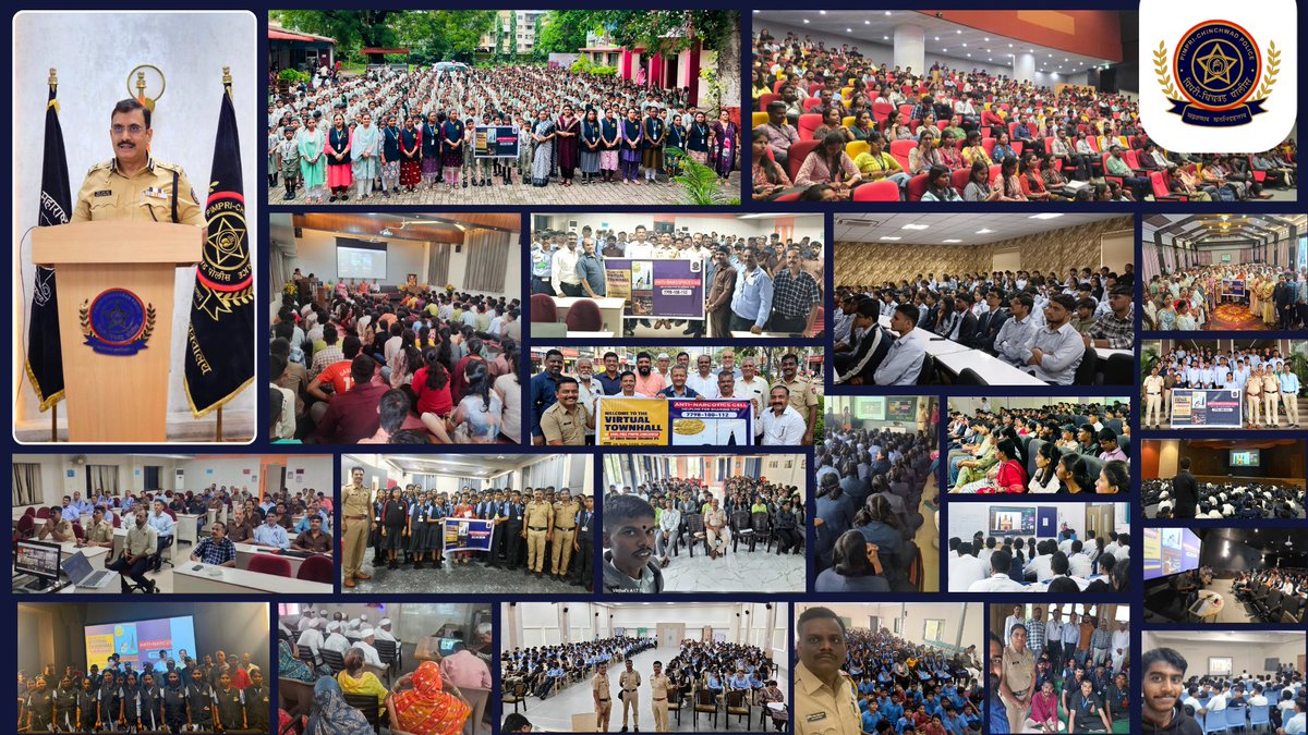 PCcityPolice's tweet photo. As we conclude the first-ever Virtual Townhall on #DrugFreePimpriChinchwad, I extend my heartfelt gratitude to every citizen, institution and organisation that joined us today as well as all of you on X [Twitter] who participated in the Q&A session.

Over 45,000 citizens participated from across the city through 819 groups connected on Google Meet Enterprise+. Also, our live Q&A session on X recorded more than 31,500 views. These numbers are more than statistics, they reflect a city that is ready to come together to build a safer, healthier and Drug-Free Pimpri Chinchwad.

हा केवळ एका कार्यक्रमाचा शेवट नाही, तर एका दीर्घकालीन लोकसहभागाच्या चळवळीची सुरुवात आहे. आपल्या सातत्यपूर्ण सहकार्याच्या बळावर आपण सर्वजण मिळून अधिक सुरक्षित, निरोगी आणि ड्रग-फ्री पिंपरी चिंचवड घडवू या.

Vinoy Kumar Choubey
CP Pimpri Chinchwad