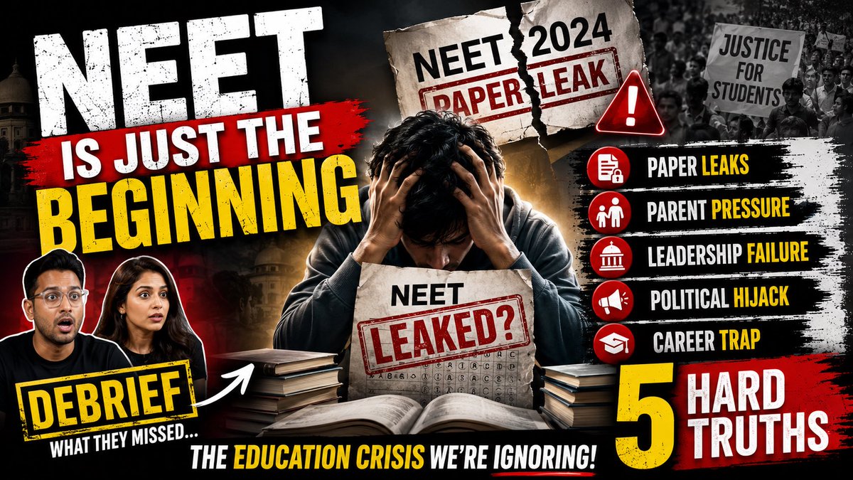 _AKBHD's tweet photo. The NEET paper leak isn't India's real problem — it's the symptom. 5 hard truths about our education system, leadership accountability, and why outrage alone won't fix it. 🧵👇
 [ https://t.co/6tQyZi85Hy ]

#SonamWangchuk #NEETPaperLeak #CJP #EducationCrisis
#NEETProtest https://t.co/0v8iaNI4eN