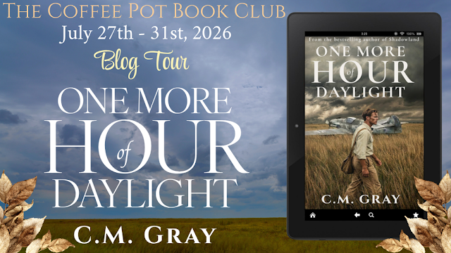 CaigJamie's tweet photo. On tour with The Coffee Pot Book Club: One More Hour of Daylight by C.M. Gray.
https://t.co/UePAzgaYkZ
#OneMoreHourOfDaylight #CMGray #HistoricalFiction #WWIIThriller #Suspense #BlogTour @cathiedunn https://t.co/l1aWSvXeDn