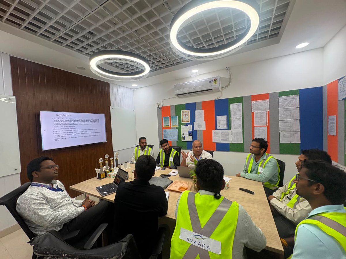DGFASLI1's tweet photo. Regional Labour Institute, Kanpur, under the aegis of DGOSH, conducted a Safety Audit at M/s. Avaada Sunrays Energy Pvt. Ltd., Bikaner, Rajasthan (25–27 Jul 2026) as per IS 14489:2018, strengthening OSH, compliance, risk control and safety culture.
#SafetyAudit #DGOSH #RLIKanpur https://t.co/UjUWKRXvVa